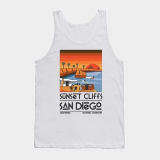 Sunset Cliffs Retro Travel Tank Top